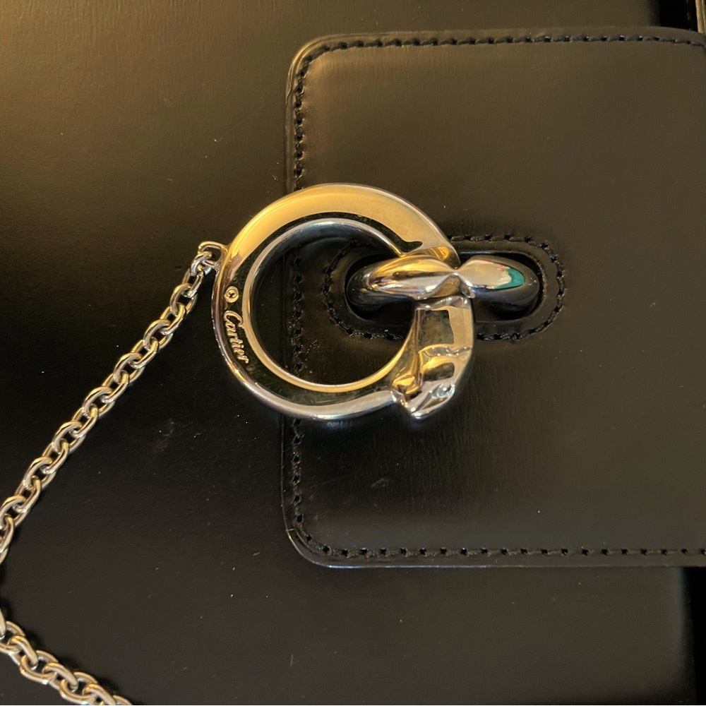 CARTIER black leather purse in mint condition!